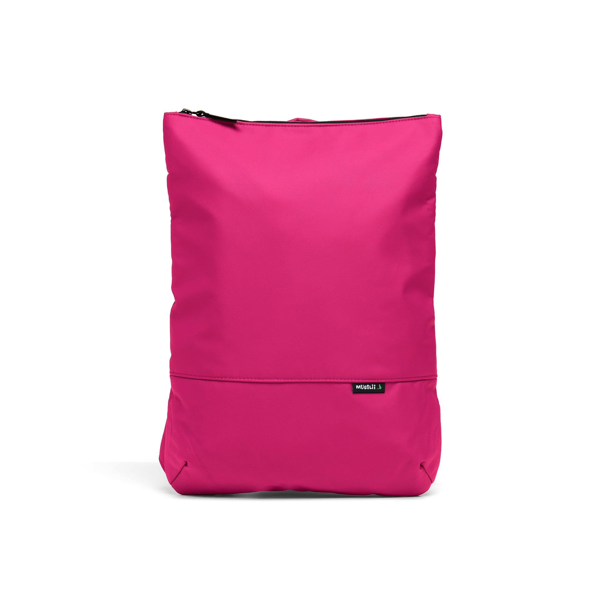 Mueslii light pack,  made of PU coated waterproof nylon, color pink, front view.