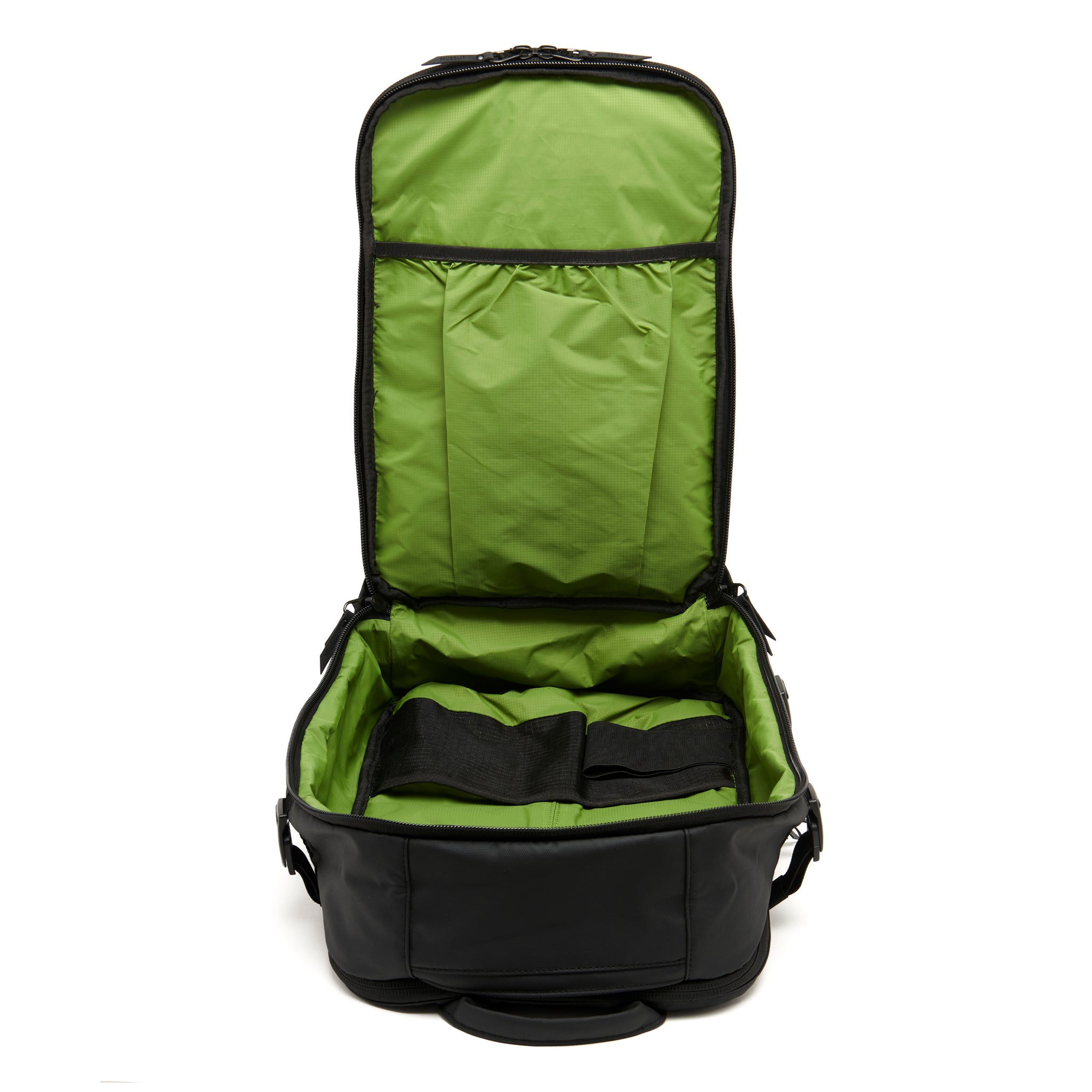 Mueslii travel backpack, made of PU coated waterproof nylon, color black, capacity 30 liters.