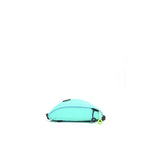 Mueslii puffer waist bag, small size, made of high density nylon and Ykk zips, color aqua blue pop, rear extra security pocket.