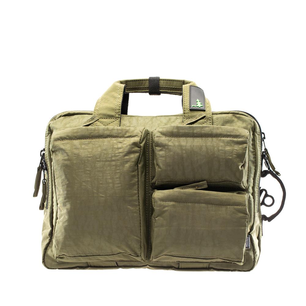 Mueslii classic 3 ways that can be used as backpack a shoulder bag or a briefcase, extra security fastening clip.