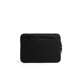 Mueslii A4 document- tech holder,  made of PU coated waterproof nylon, color black, back view.