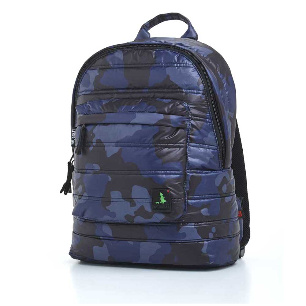 Mueslii original puffer laptop backpack made of high density nylon and Ykk zips